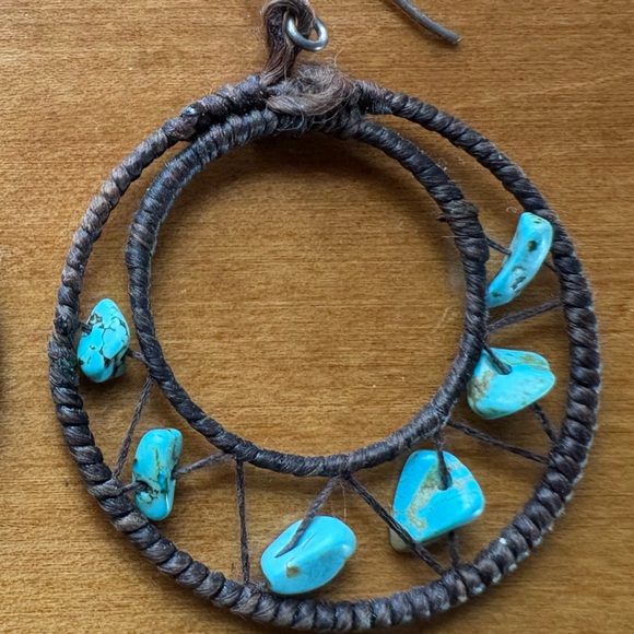 Sundance Dreamcatcher Turquoise Earrings - Picture 8 of 8